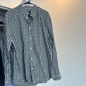 H&M Black and White Gingham Button-Down Shirt